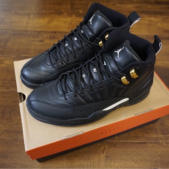 Air Jordan 12 Retro The Master Black Gold 130690-013 Size 9 w/ Box - Picture 3 of 7